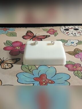 0.25 Ctw Moissanite Studs Set in Sterling Silver